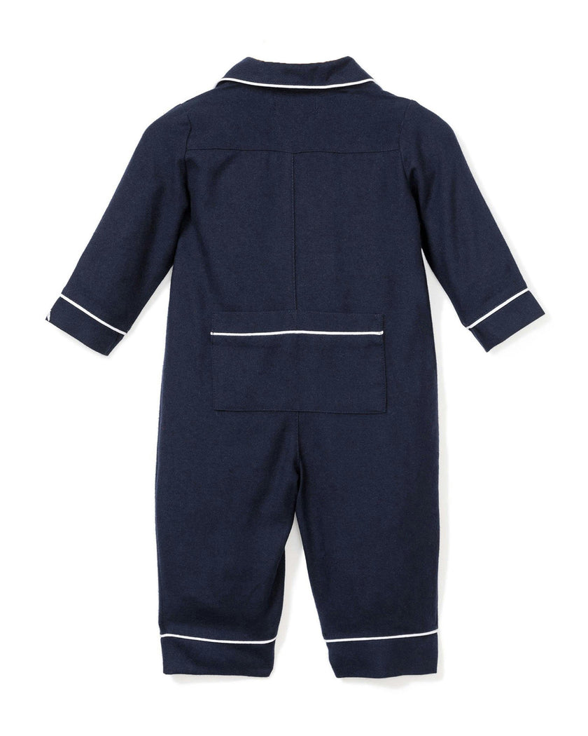 Baby's Flannel Classic Romper in Navy