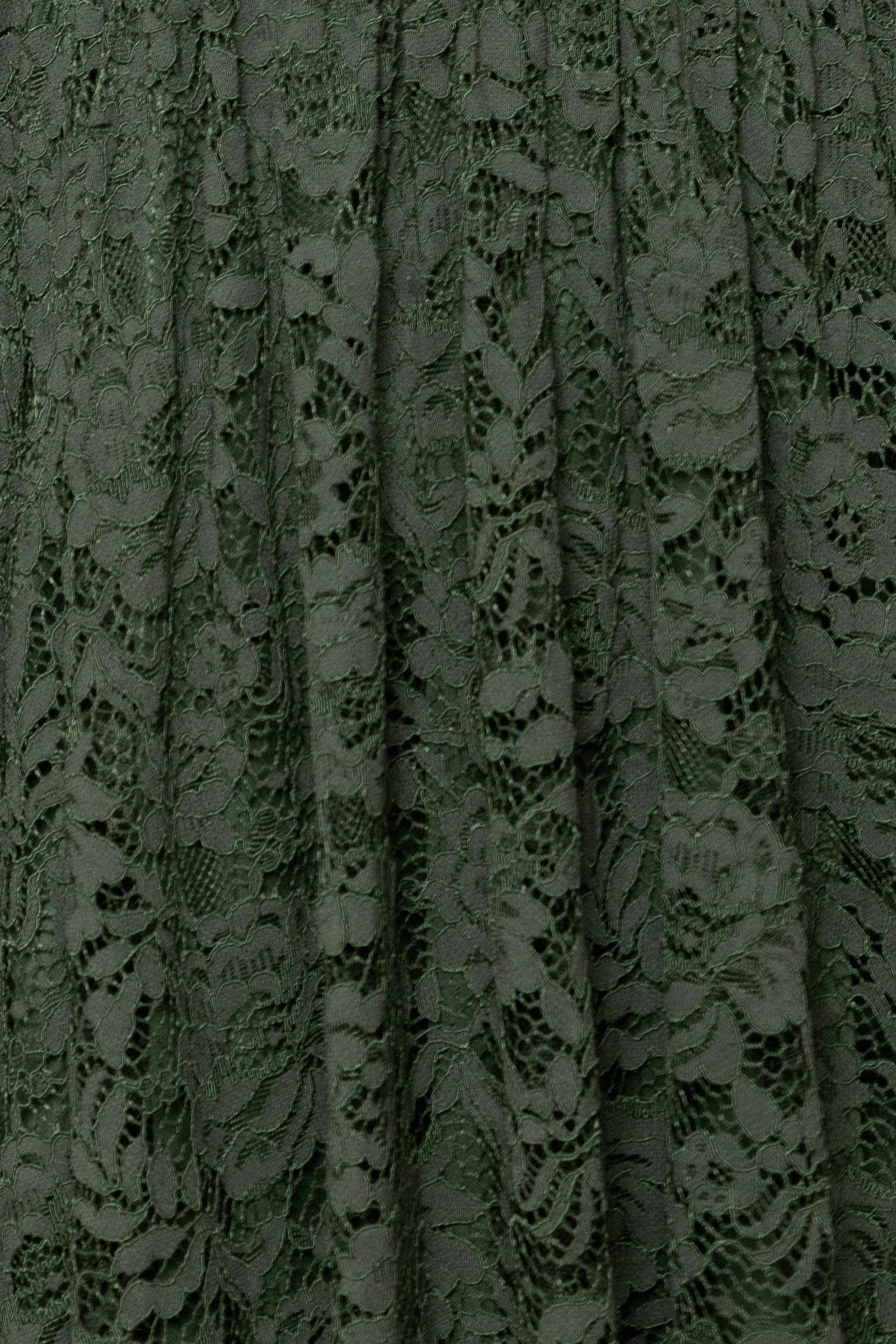 Penny Tank Midi Dress in Green Lace