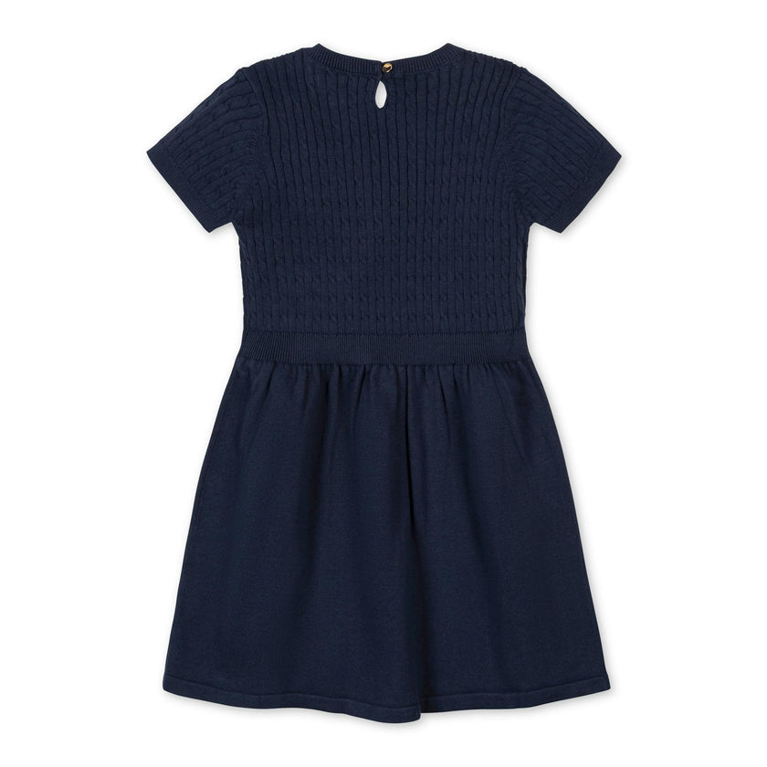 Organic Short Sleeve Cable Sweater Dress