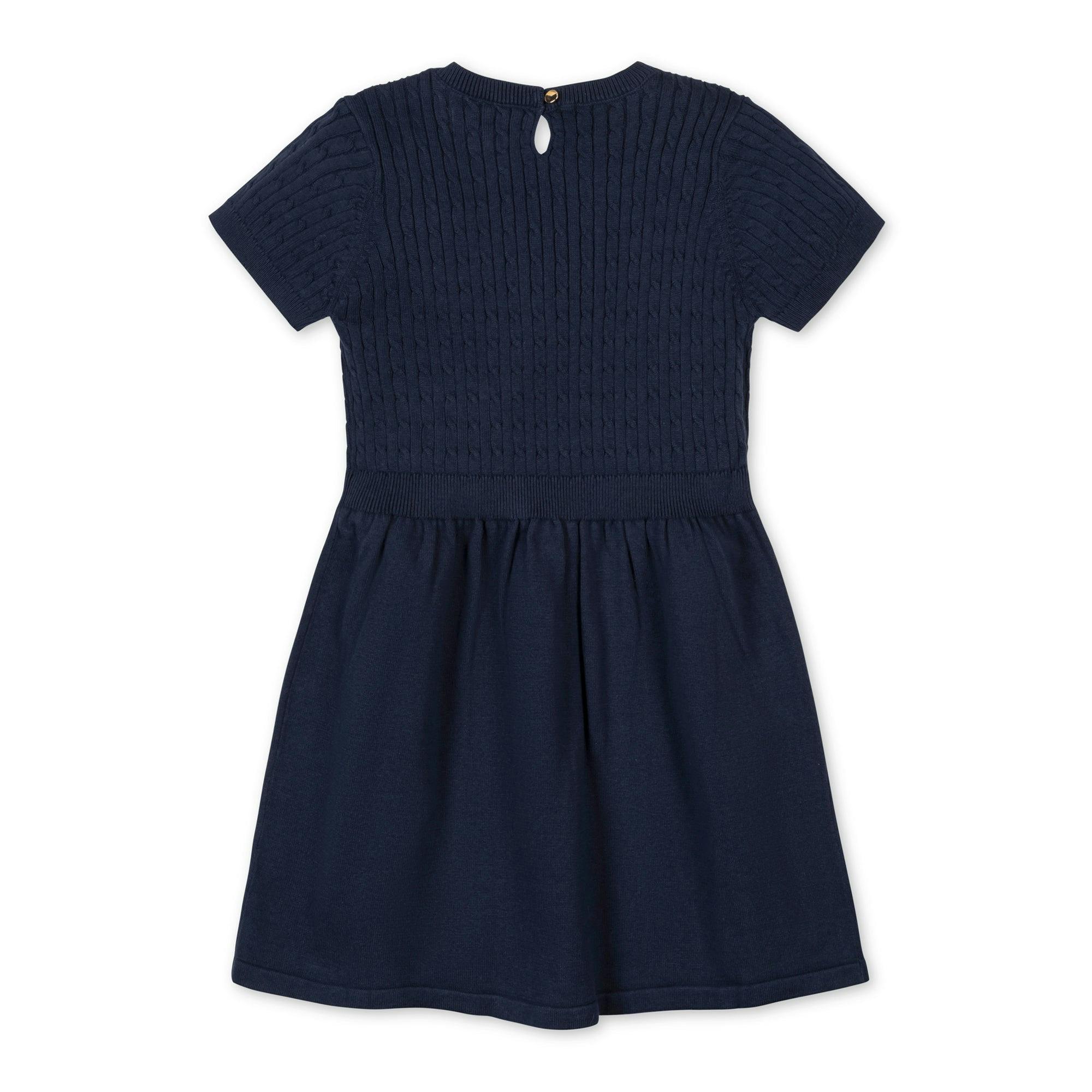 Organic Short Sleeve Cable Sweater Dress