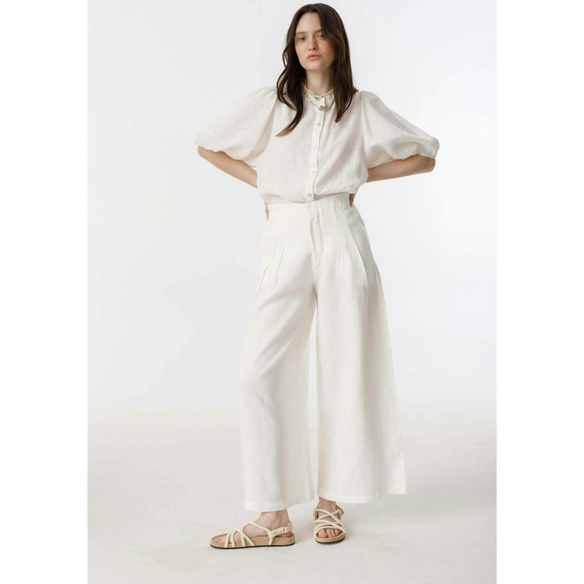 Culotte Linen Pants - Off White