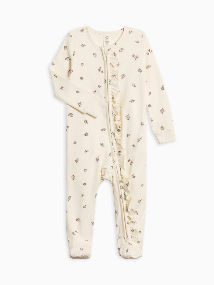 Neve Ruffle Zipper Footie