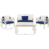 Nunzio 4-Piece Outdoor Set with Accent Pillows