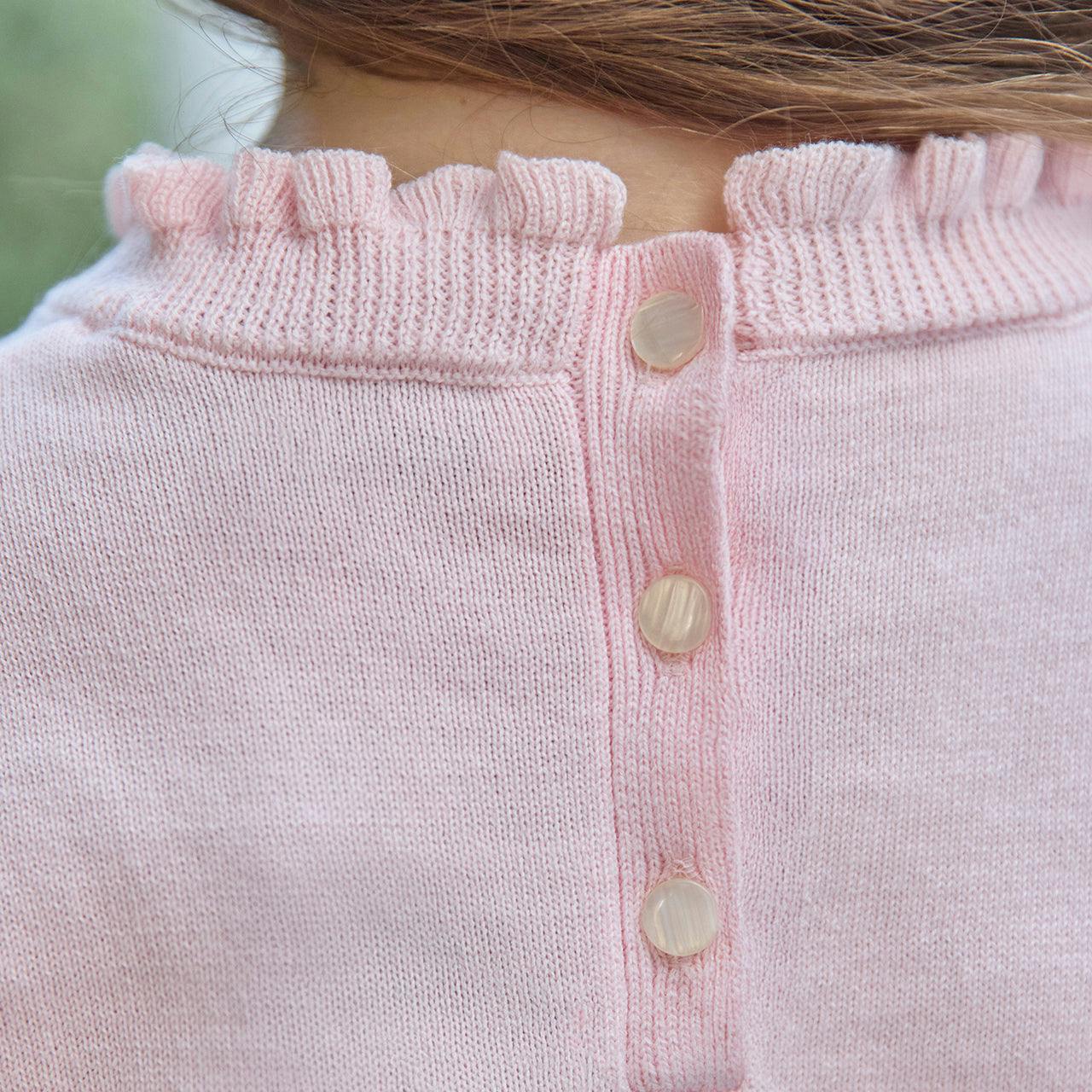 TARTINE ET CHOCOLAT Ruffle Sleeve Sweater - Azalée