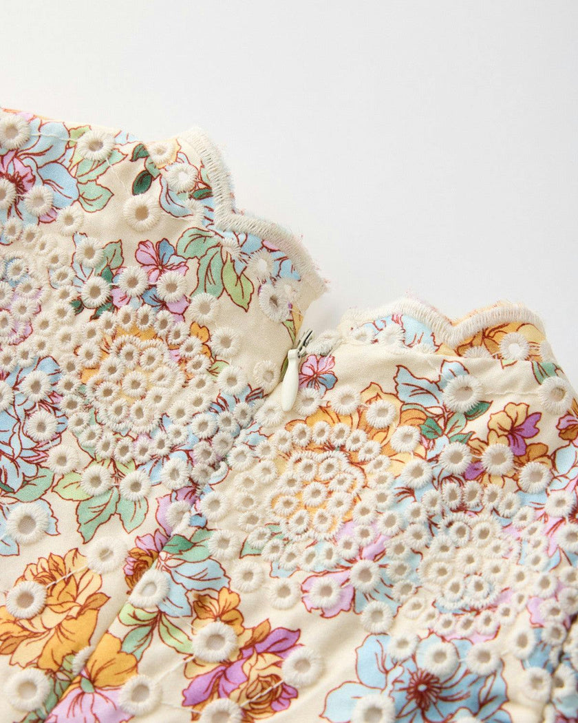 Posie Cotton Embroidered Romper (Baby)