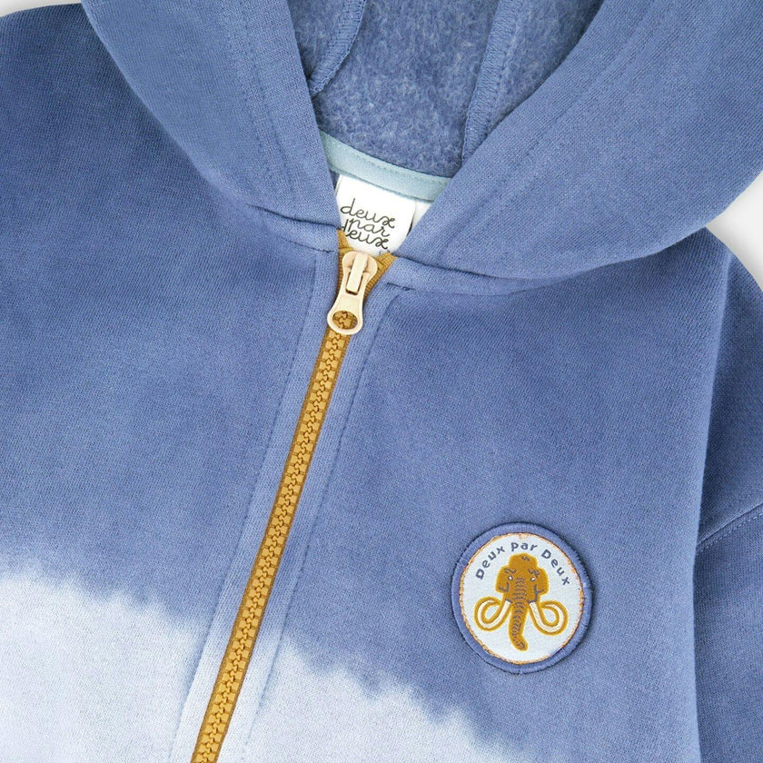 Full Zip Hooded Fleece Jacket Blue