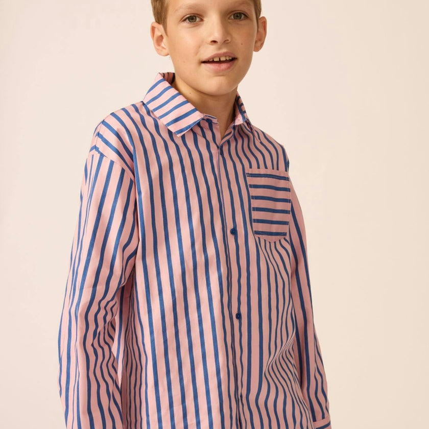 Stripe Button Down in Blue Note Stripe