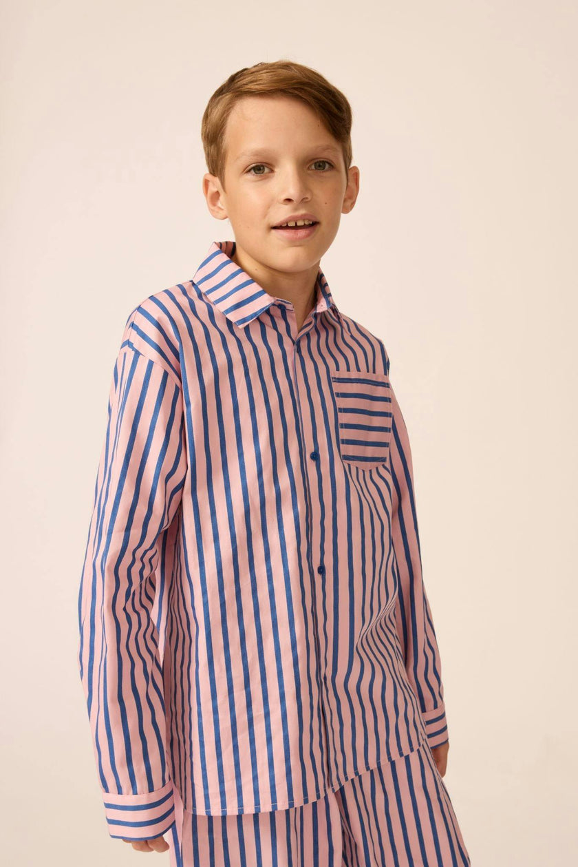 Stripe Button Down in Blue Note Stripe