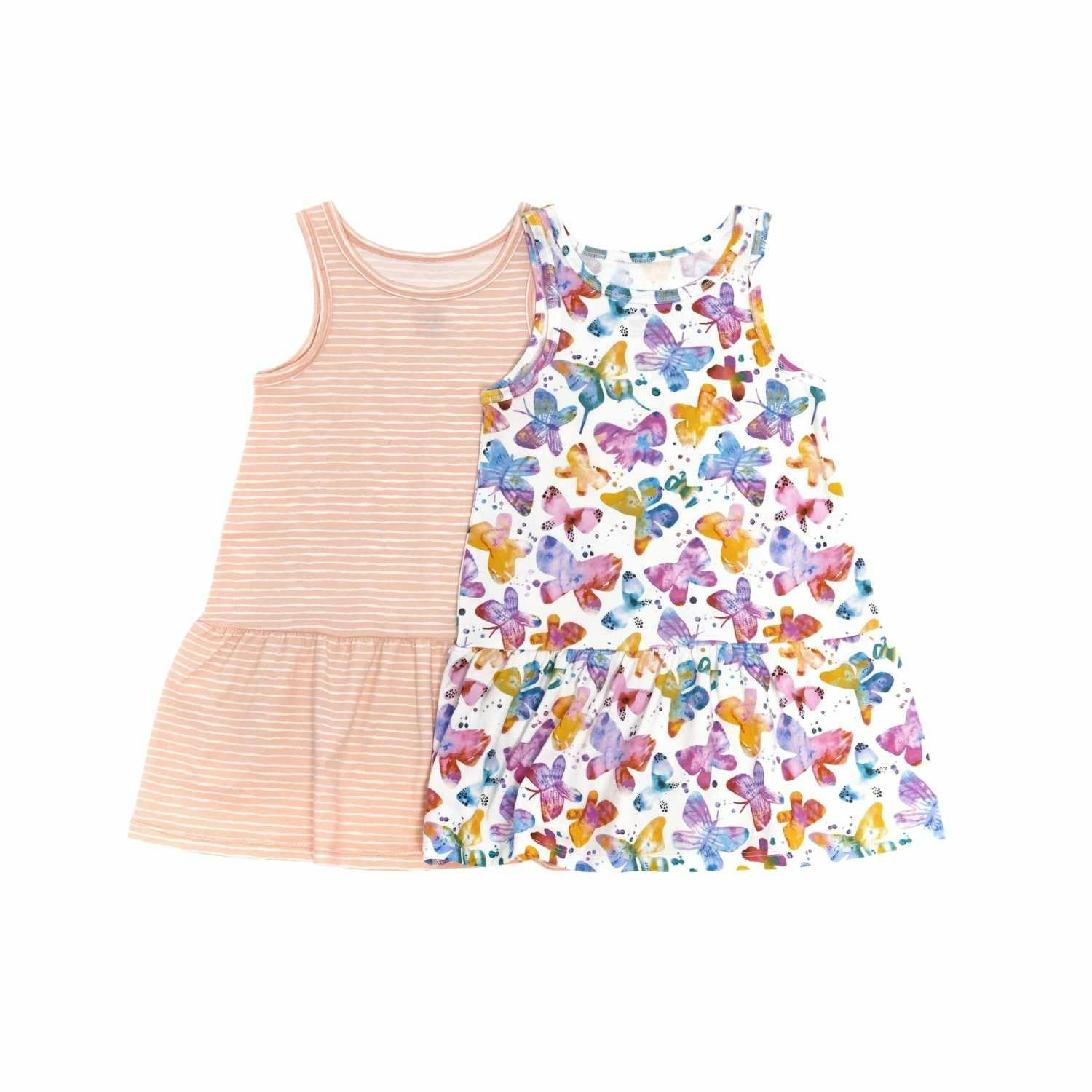 Sleeveless Drop Waist Dress With Matching Shorts
