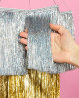 Starstruck Fringe Chandelier - silver + gold
