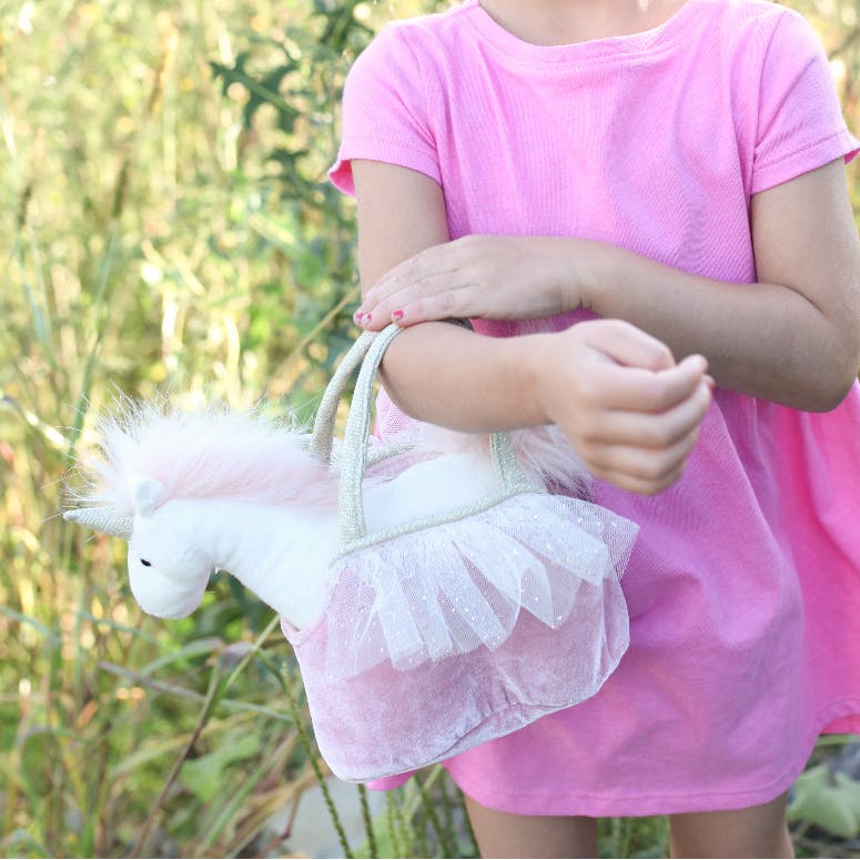 Pretty Unicorn Plush Toy In Purse Ophelia