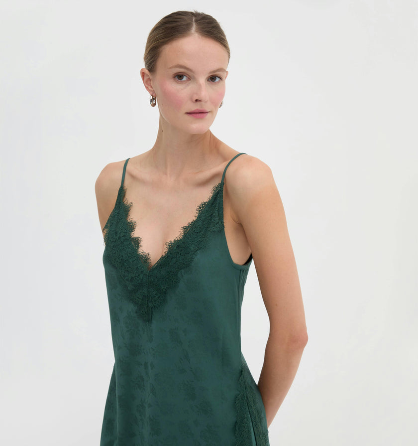 The Sylvane Top - Jadeite Floral Jacquard
