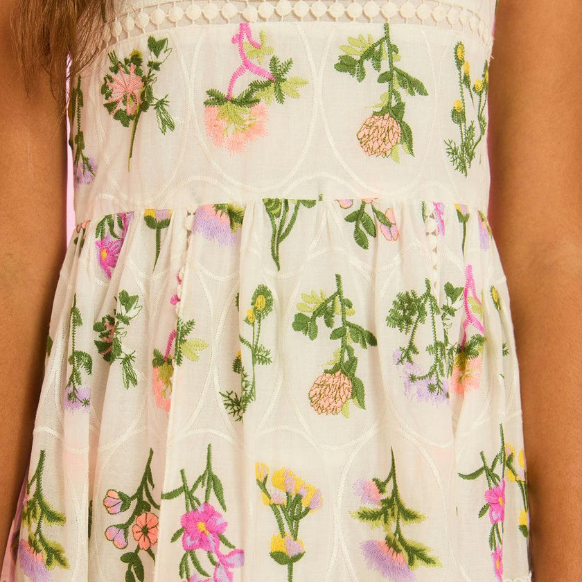 Emely Frill Embroidered Maxi Dress