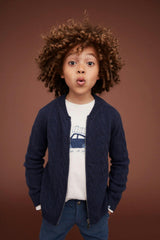 Long Sleeve Embroidered Car T-shirt