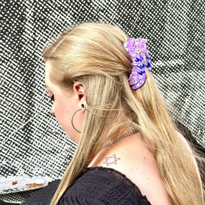 Purple Cat Hair Claw