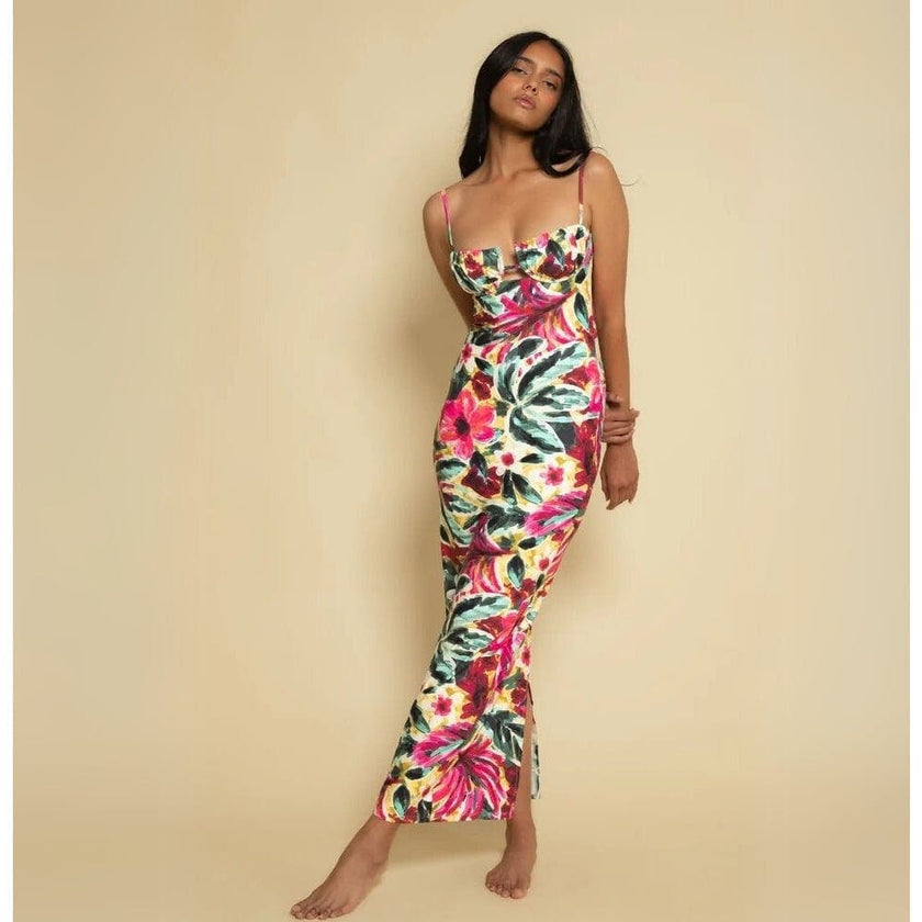 Petal Long Slip Dress