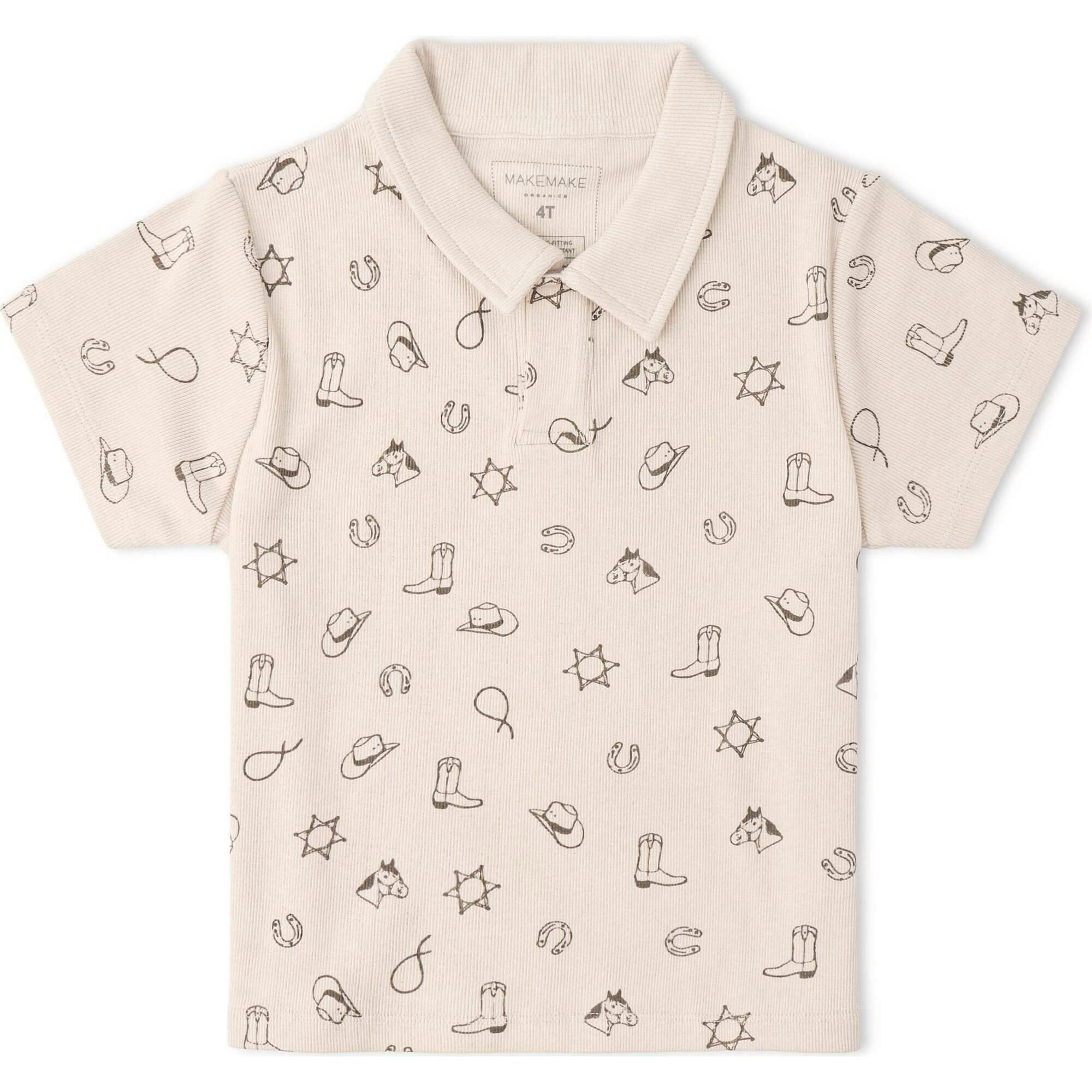 Organic Collar Tee & Shorts Set - Rodeo