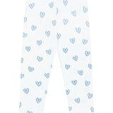 Blue Heart Print Pima Leggings