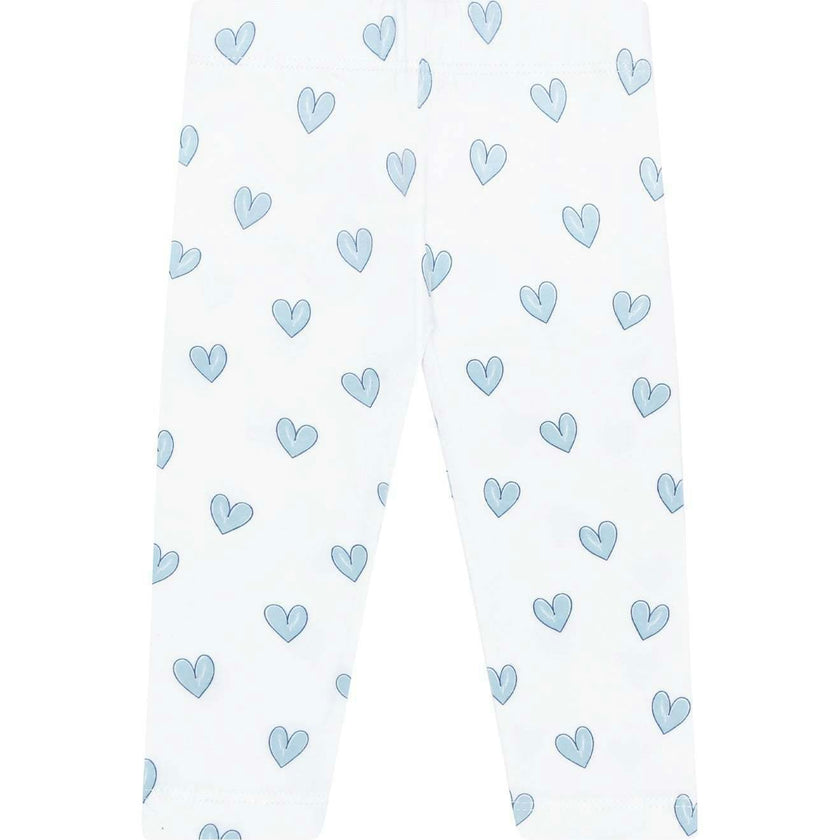Blue Heart Print Pima Leggings