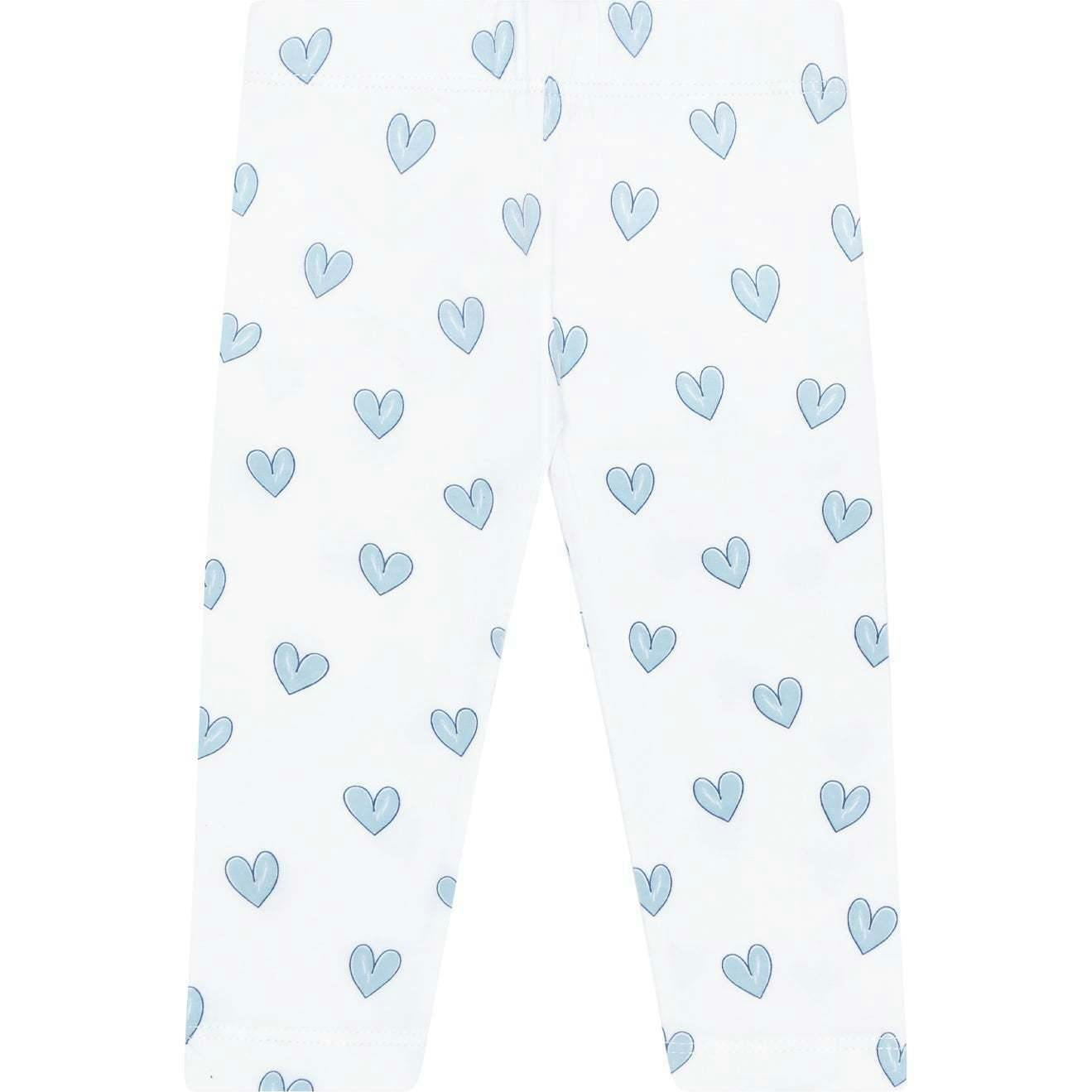 Blue Heart Print Pima Leggings