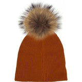 Knitted Wool Hat With A Genuine Fur Pom (TikTok)