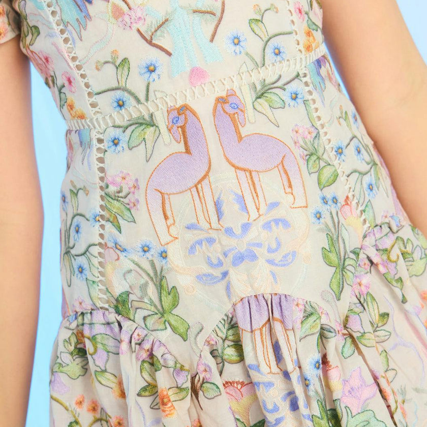 Tatiana Embroidered Mini Dress