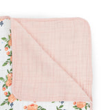 Original Cotton Muslin Quilt - Watercolor Roses 2