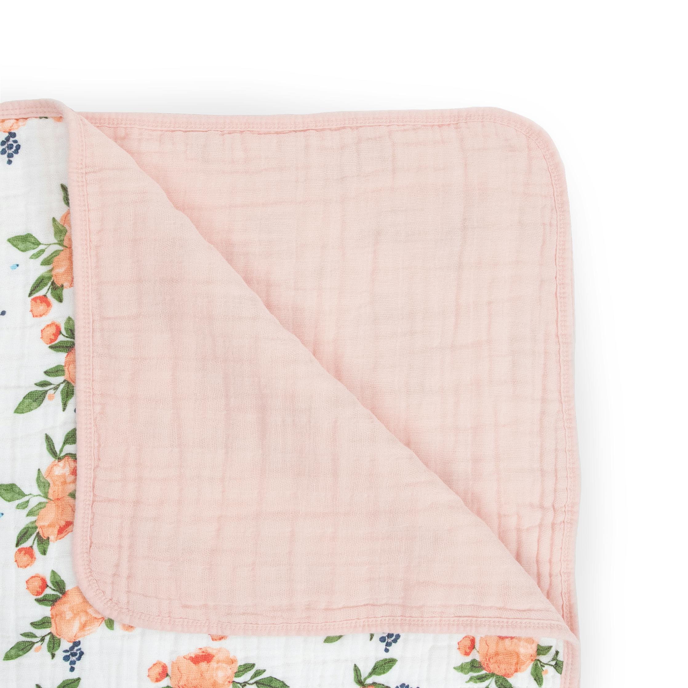 Original Cotton Muslin Quilt - Watercolor Roses 2