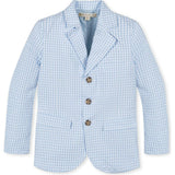 Organic Classic Seersucker Suit Jacket, Blue