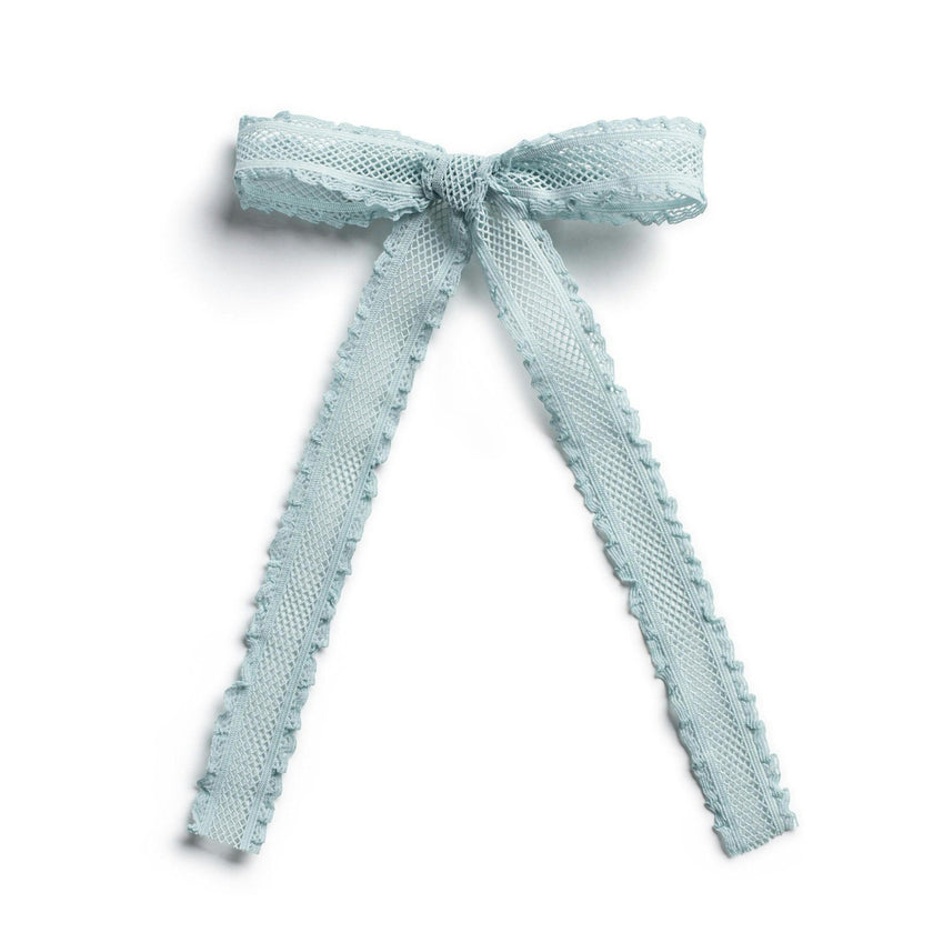 Halo Luxe Mae Lattice Lace Long Tail Clip - Powder Blue
