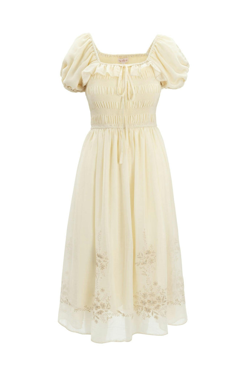 Mae Dress in Metallic Thread
