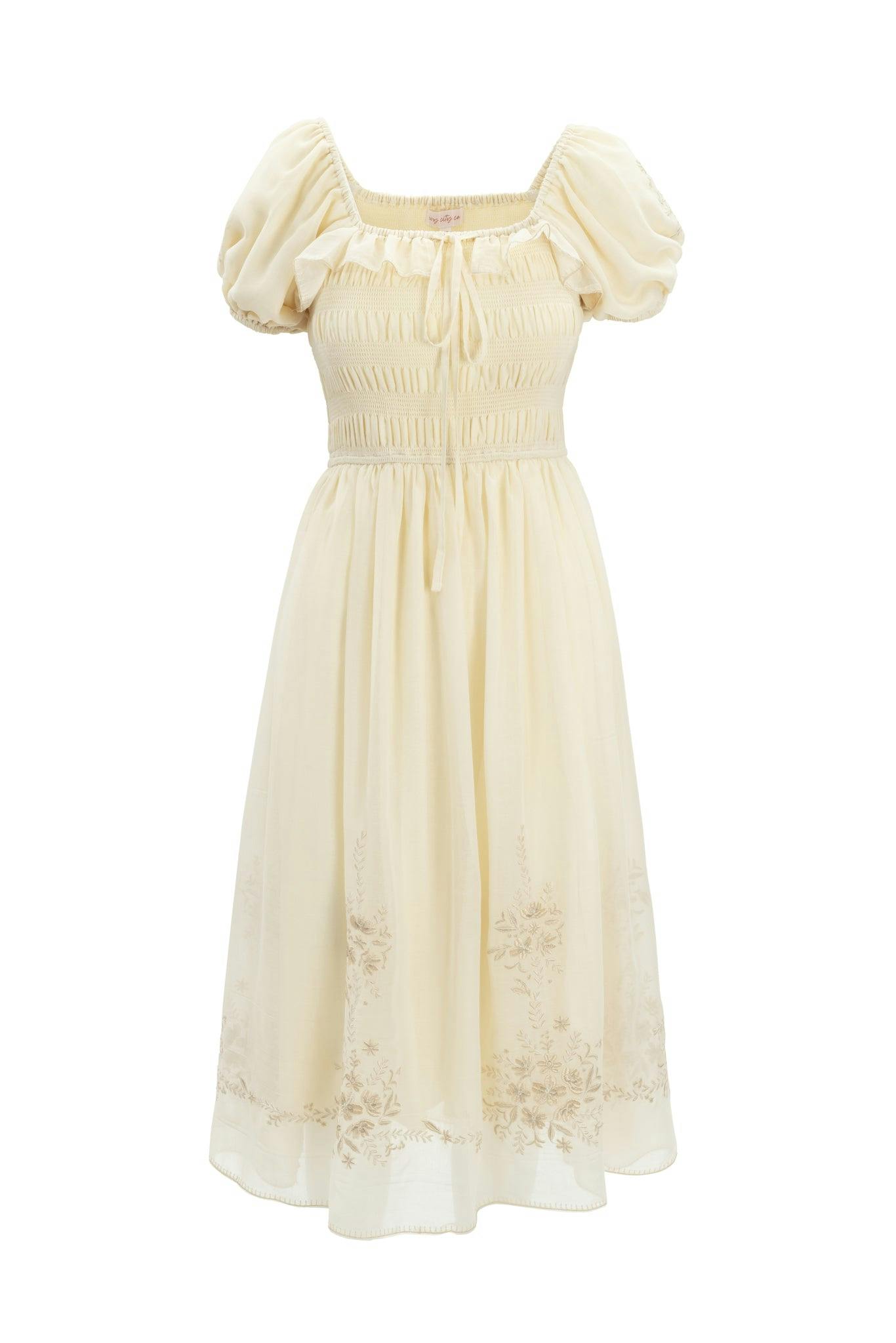 Mae Dress in Metallic Thread