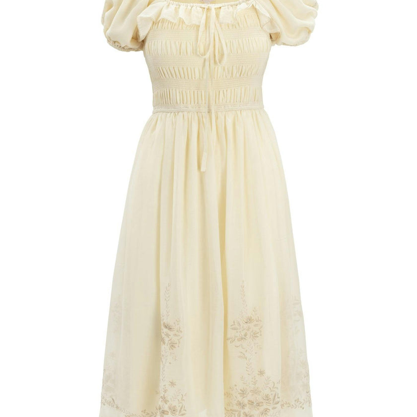 Mae Dress in Metallic Thread