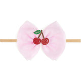 Cherry Tulle Bow Baby Headband