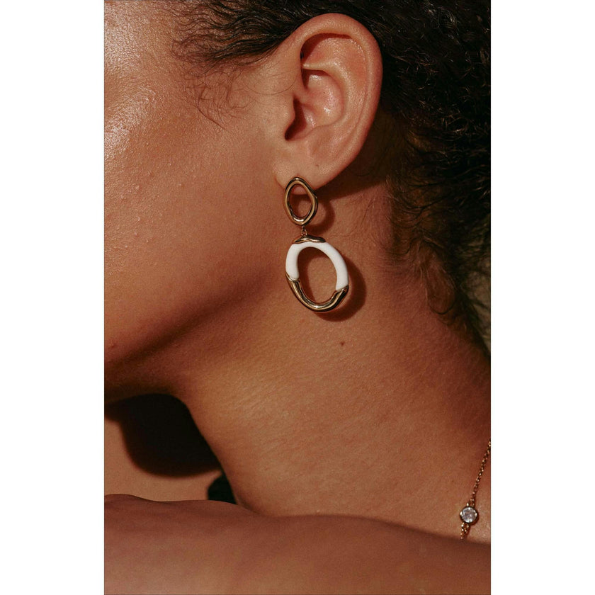 Time Ripples Round Earrings