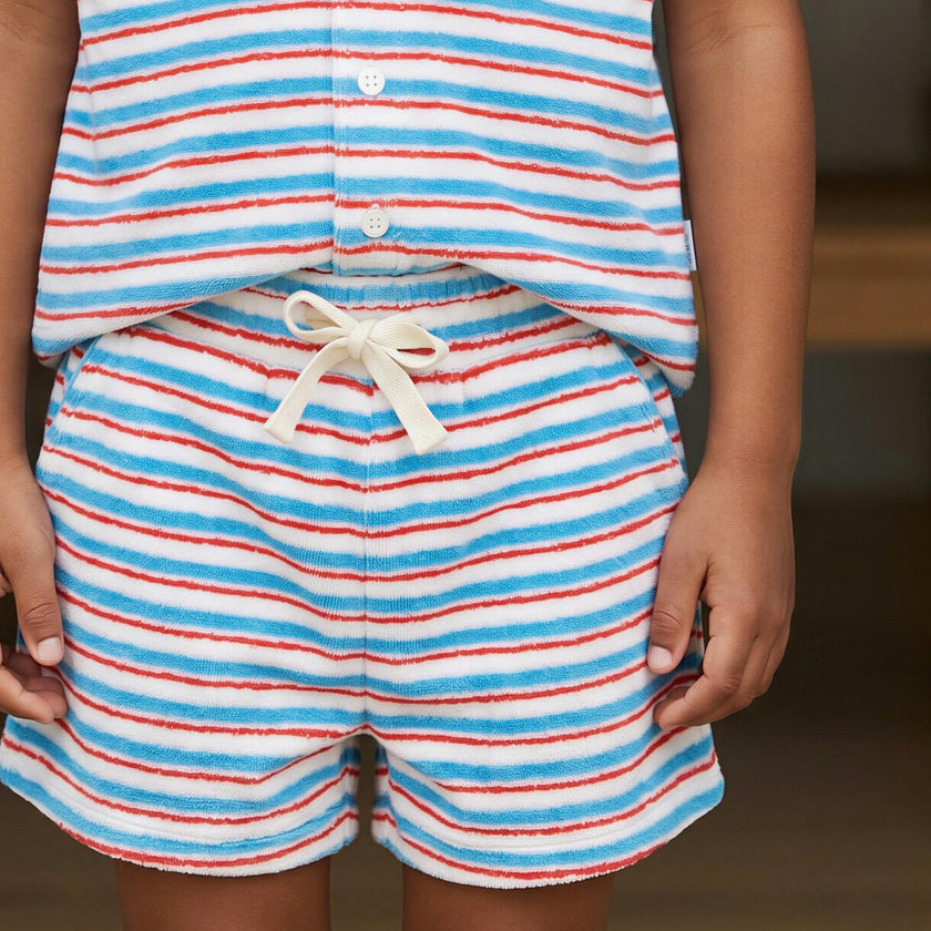 boys jetty stripe french terry short