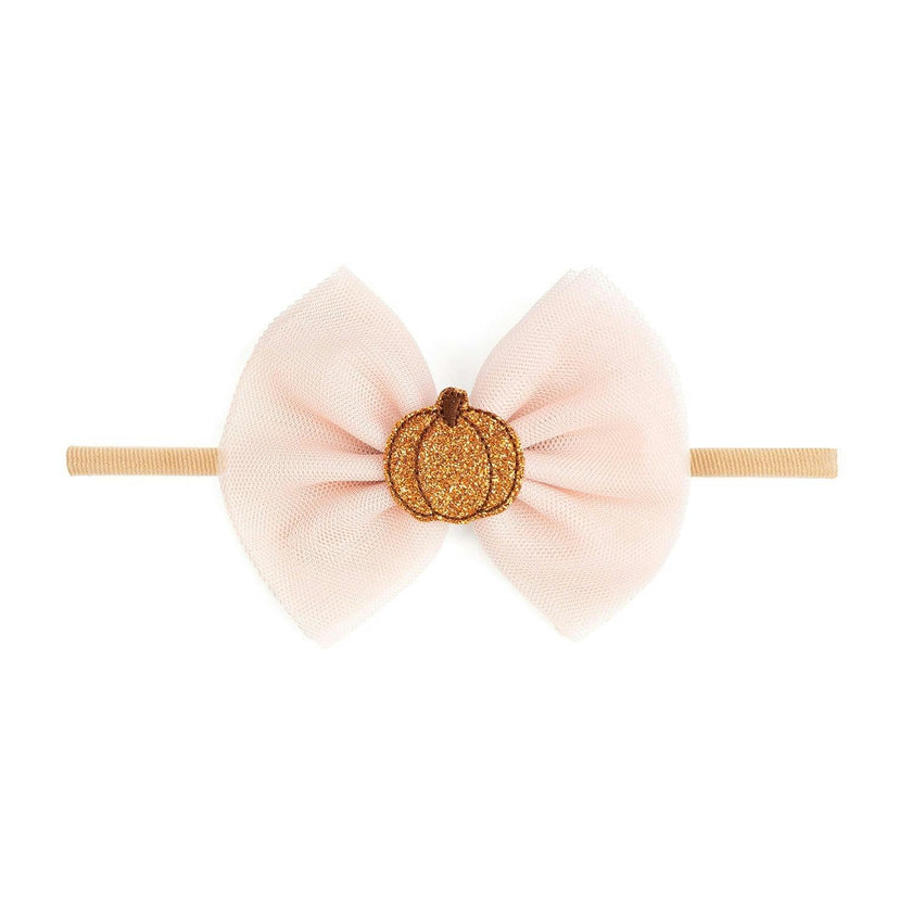Pumpkin Tulle Bow Baby Headband