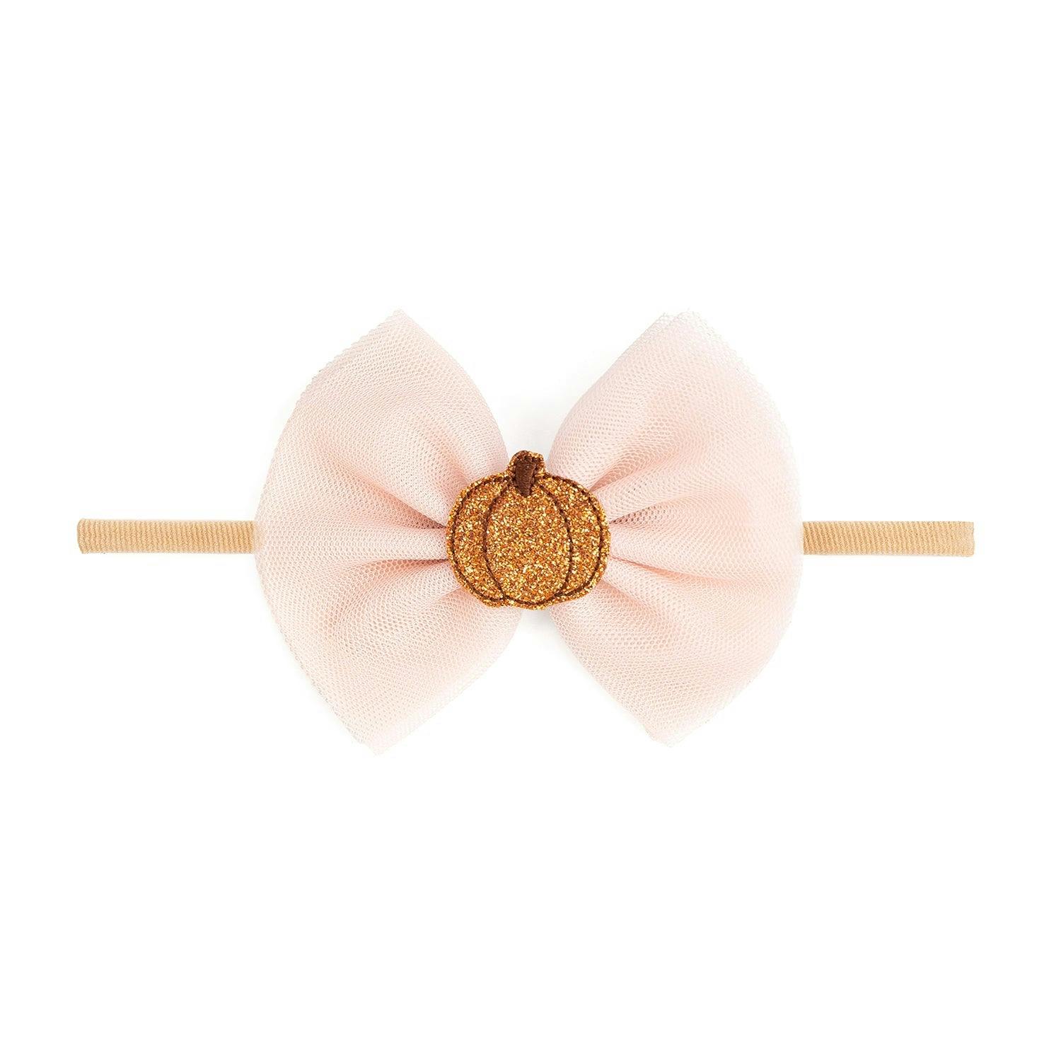 Pumpkin Tulle Bow Baby Headband