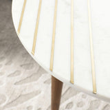Valerie Round Marble Accent Table