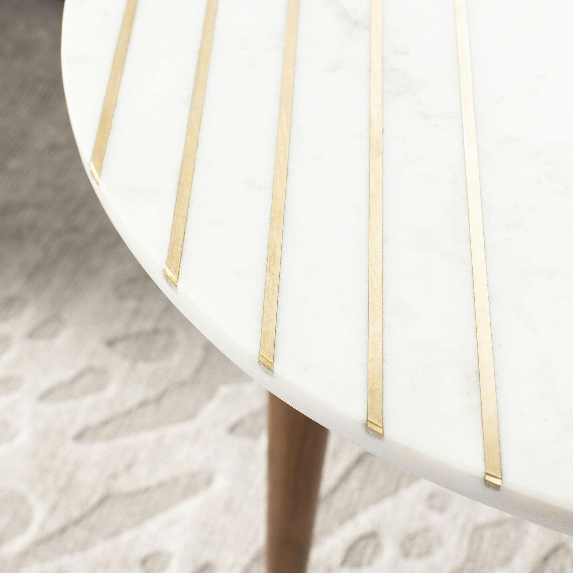 Valerie Round Marble Accent Table