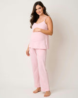 Women's Pima Maternity Pants in Pink