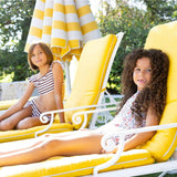 girls cocoa stripe tie back bikini