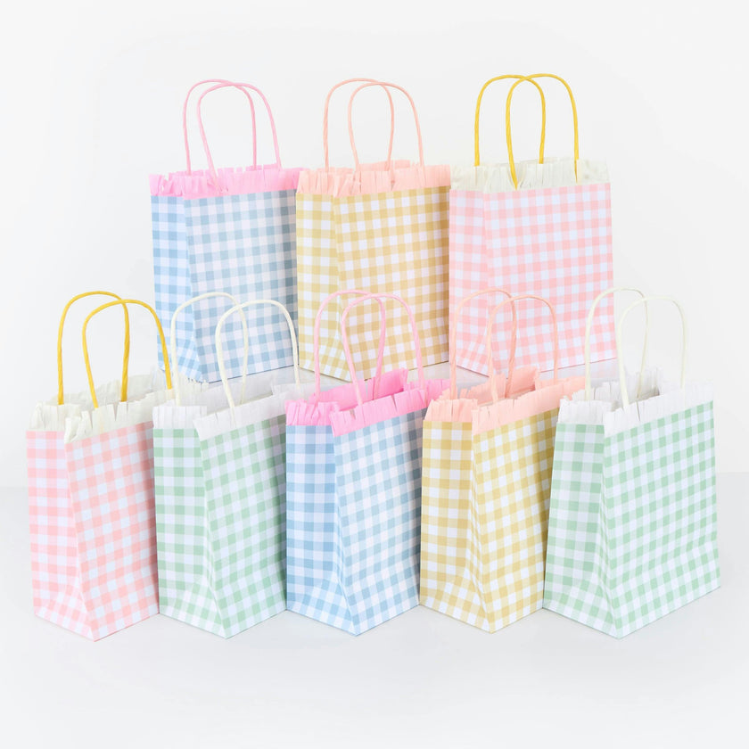 Gingham Fringe Party Bags
