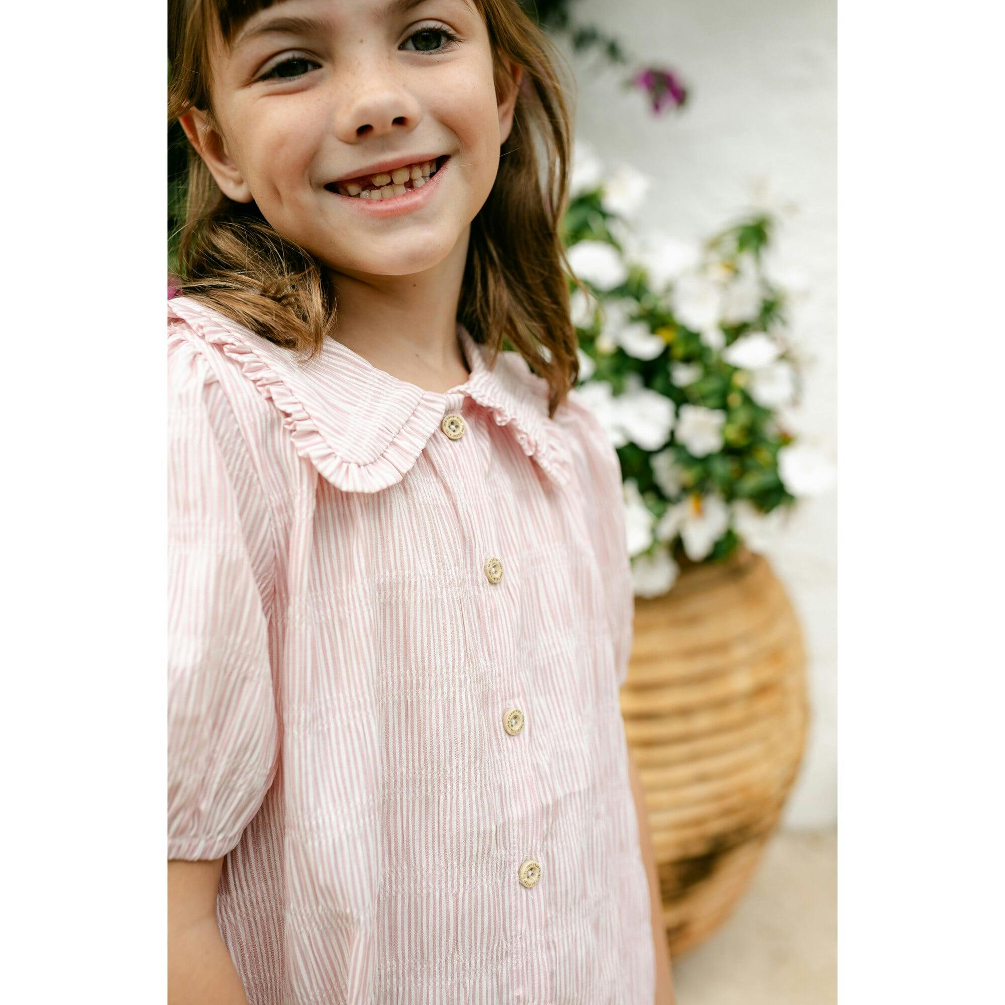 Pippa Dress - Soft Rose Stripe