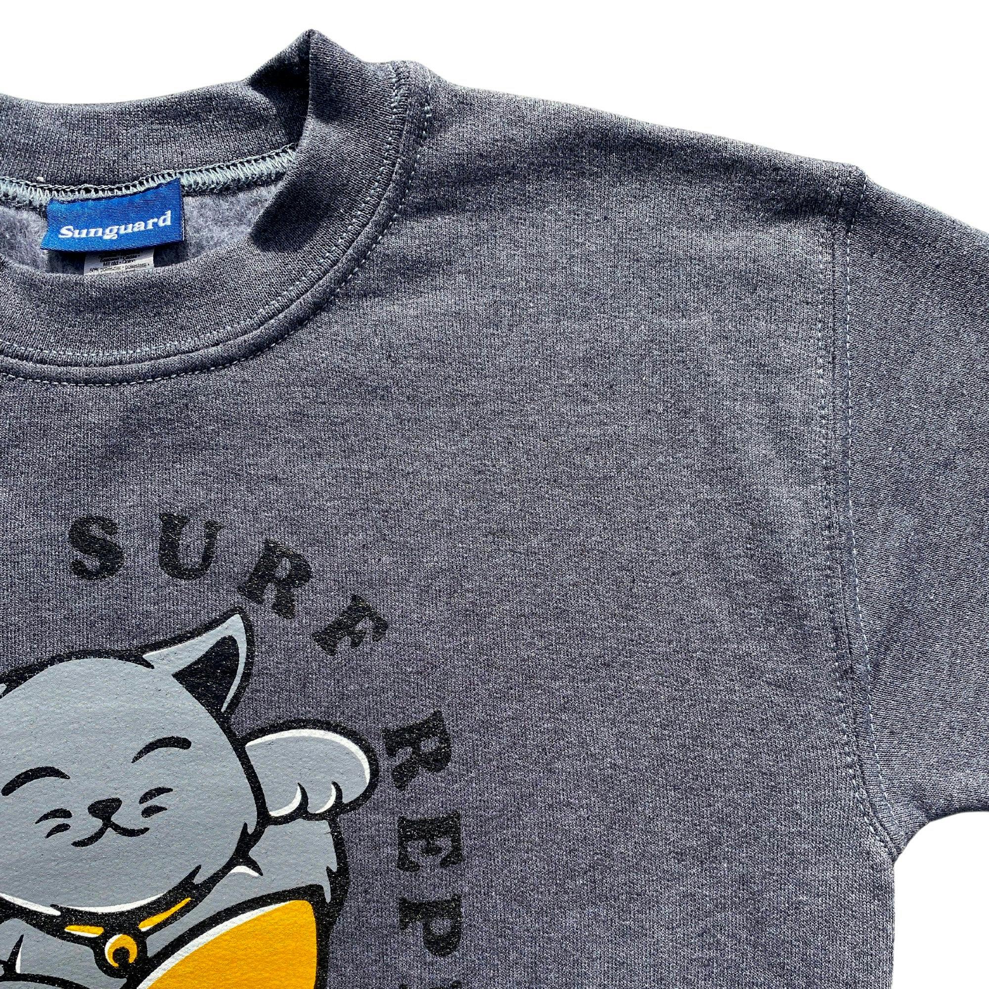 Kids’ Sunset Crew Sweatshirt - Surf Cat