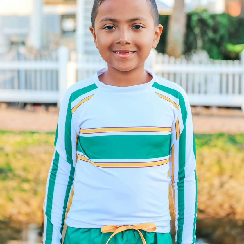 Hamptons Stripe Rash Guard