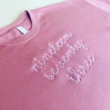 "nineteen seventy three" 1973 Adult Crewneck Sweatshirt