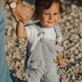 Forest Green Seersucker Overalls