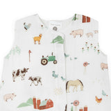 Cotton Muslin Sleep Bag - Farmyard