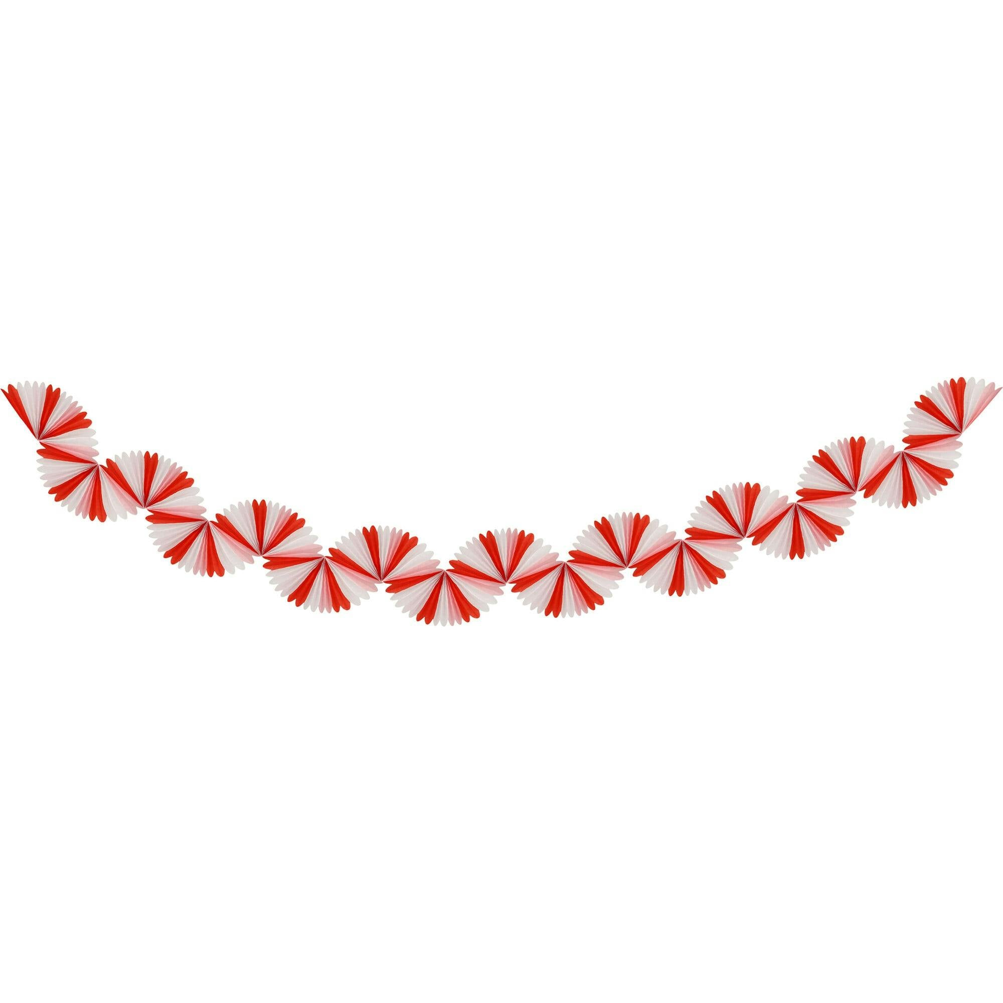Candy Cane Stripe Honeycomb Garland